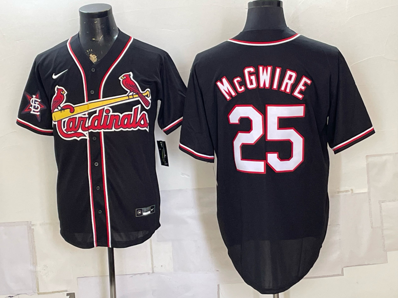 Men 2026 St.Louis Cardinals #25 McGwire black Nike MLB Jersey 0805002->st.louis cardinals->MLB Jersey